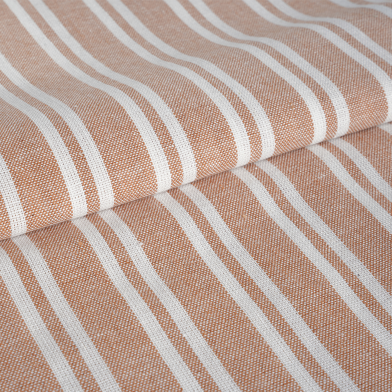 55% LINEN 45% RAYON YD STRIPE Kain Campuran