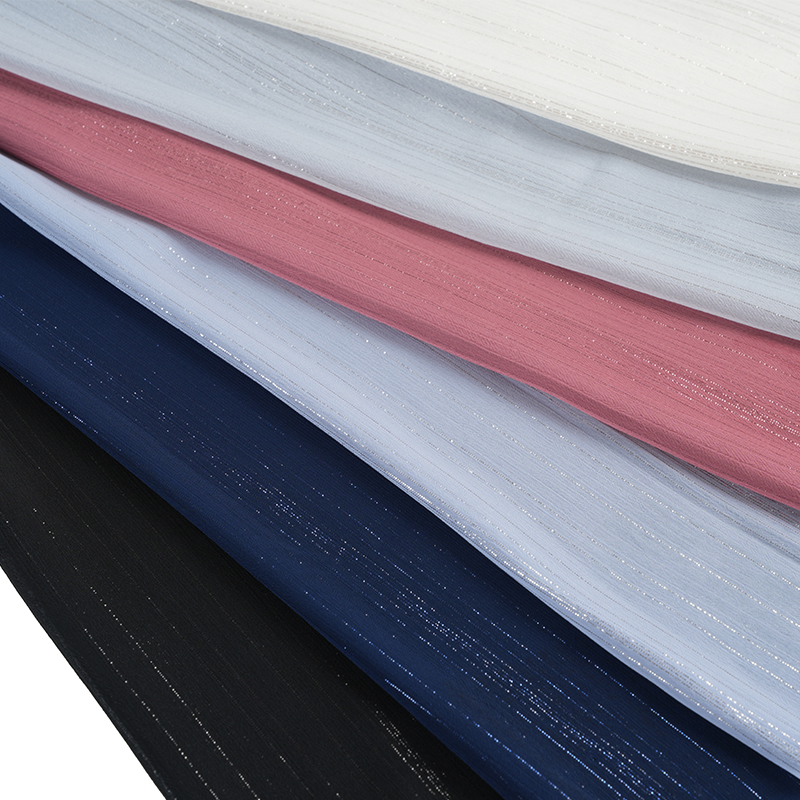 Krep Sifon Sutera Perak 75D Tidak Teratur