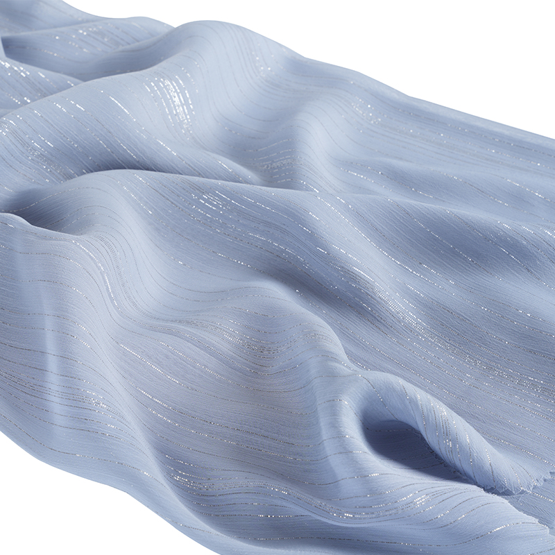 Krep Sifon Sutera Perak 75D Tidak Teratur