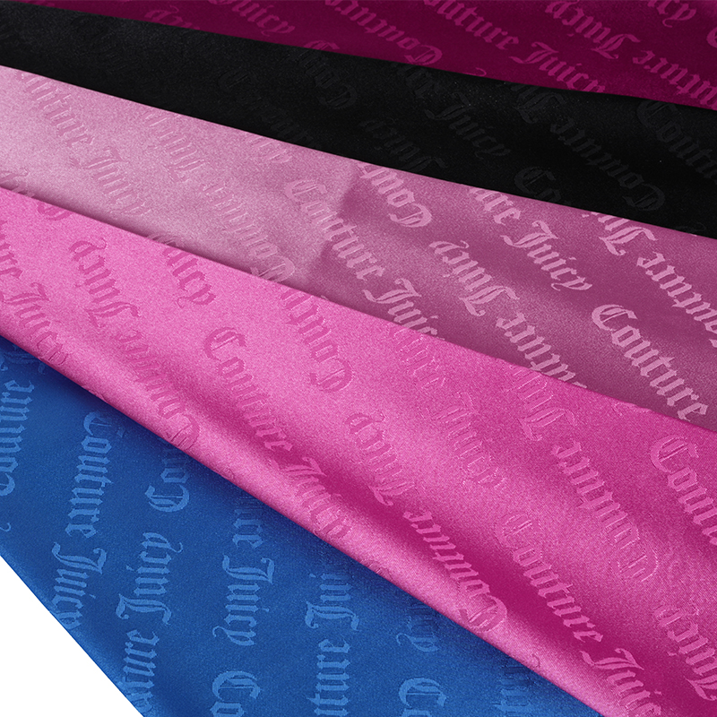 Kain Jacquard Huruf Satin Regangan 75D