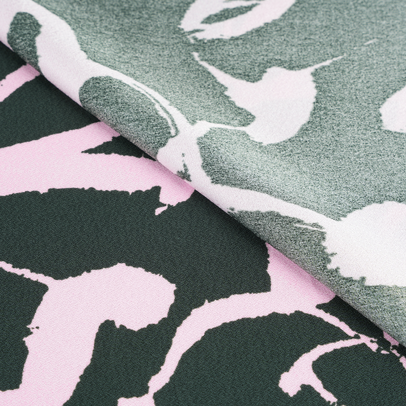 Kain Cetakan Arab Berkedut Sutera Poliester 75D*120D