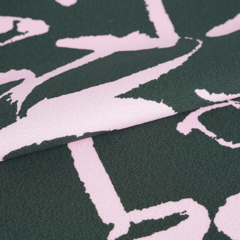 Kain Cetakan Arab Berkedut Sutera Poliester 75D*120D