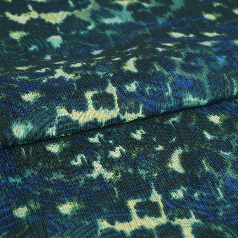 Kain Cetakan Leopard Bulat Paracord Crepe Cr3 100d