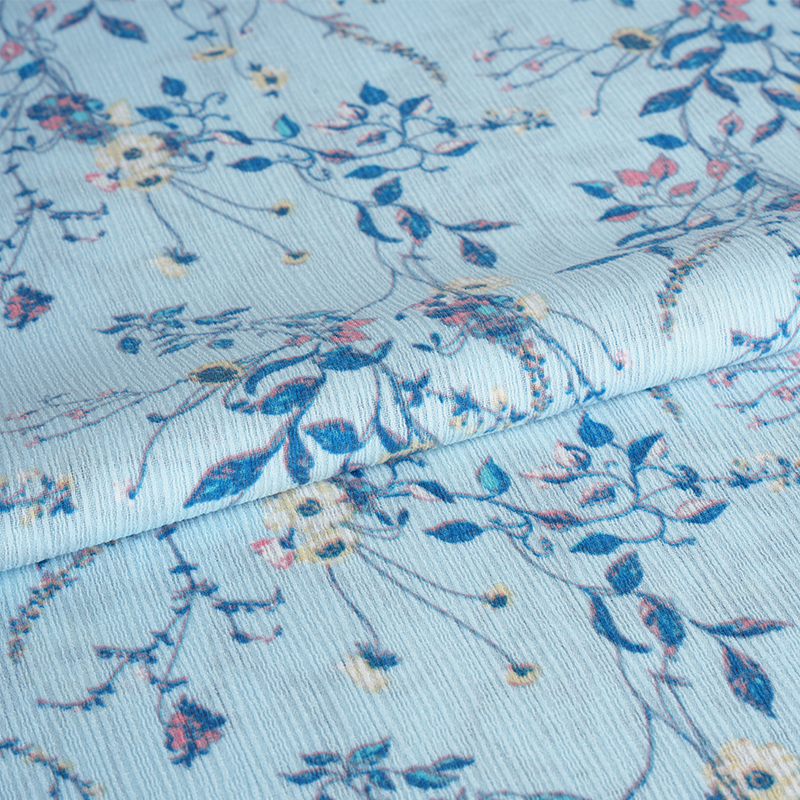 50*68 Kain Tera Air Bunga Sutera Komposit Kulit Keriput Bunga Raya