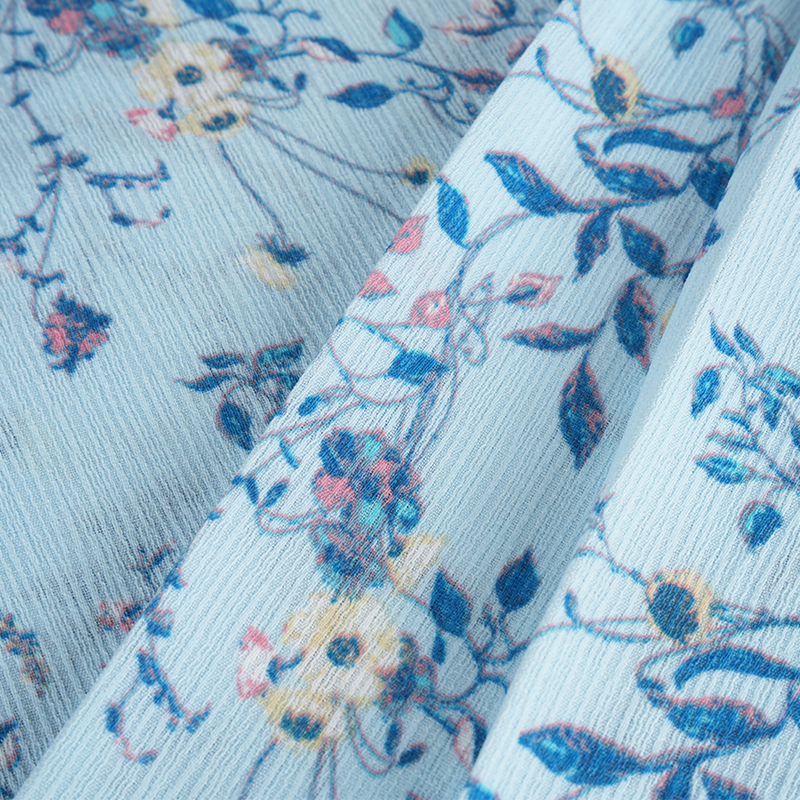 50*68 Kain Tera Air Bunga Sutera Komposit Kulit Keriput Bunga Raya