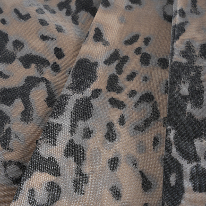 20h*21s Kain Cetakan Leopard Kecil Kapas Emas Tebal