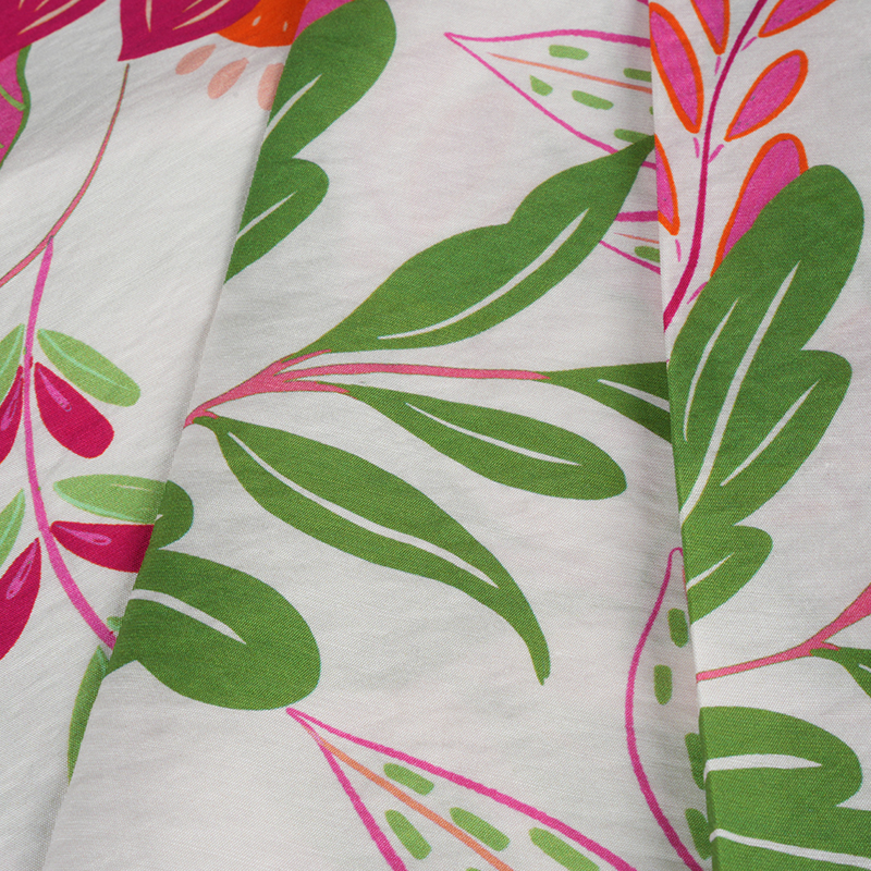 Rn Kain Cetakan Separa Berkilat Biasa Bird Of Paradise