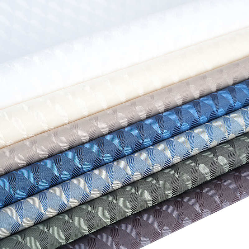 Poliester Kationik Dua Warna Symmetrical Love Jacquard Dyeing