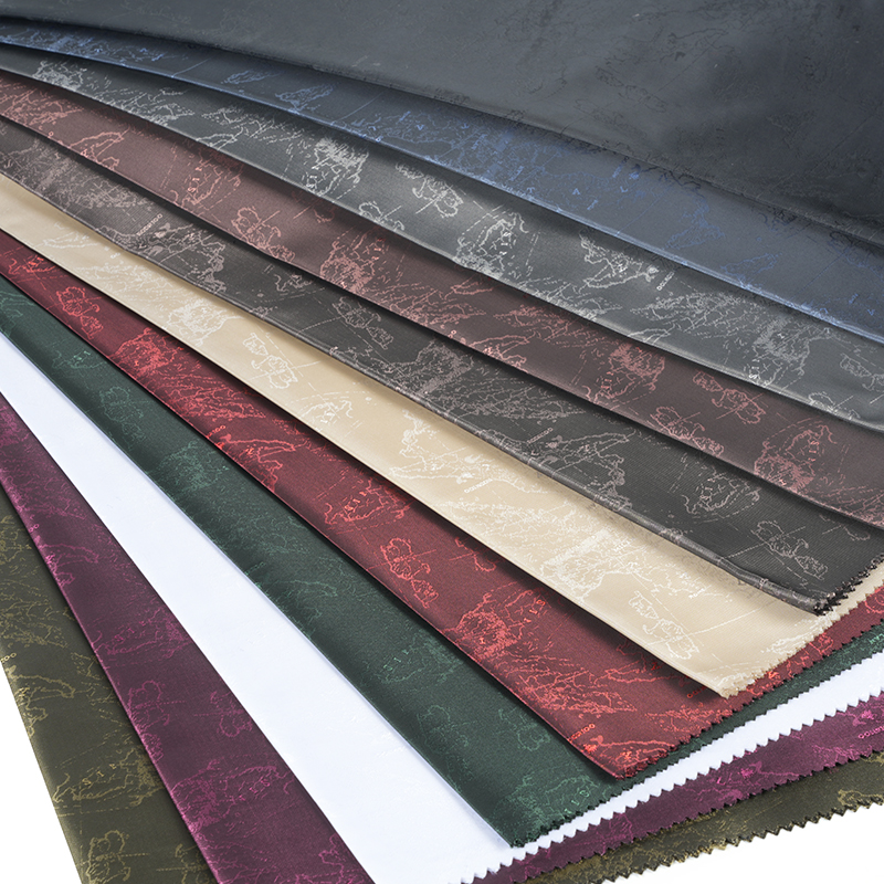 Peta Logo Bahasa Inggeris Kationik Poliester Jacquard