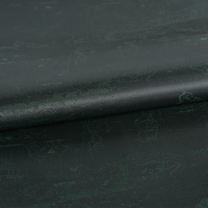 Peta Logo Bahasa Inggeris Kationik Poliester Jacquard