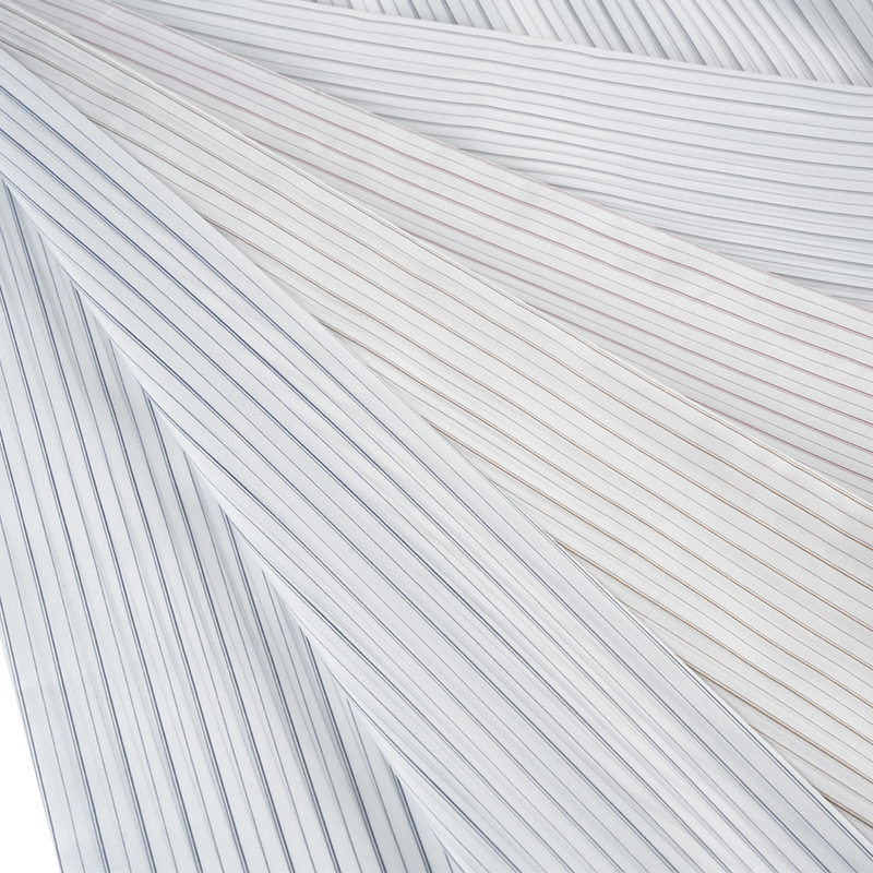 100% Kain Lapik Lengan Berjalur Regangan Poliester