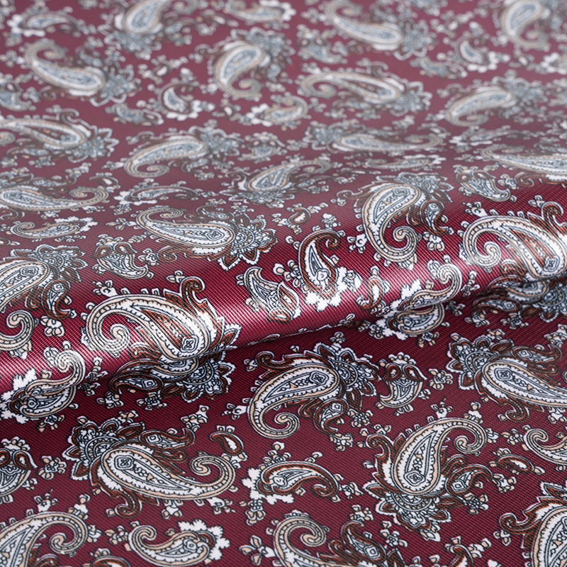 Kain Cetakan Bunga Loquat Rayon Tiruan Poliester