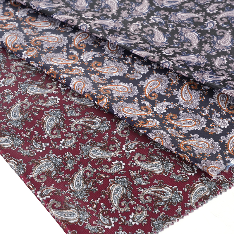 Kain Cetakan Bunga Loquat Rayon Tiruan Poliester