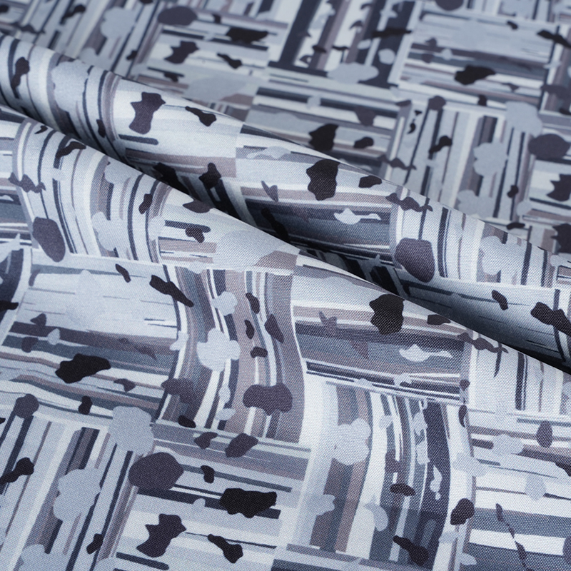 100D*40S Kapas Sutera Sejuk Abstrak Positif dan Fabrik Percetakan Digital Blok Negatif