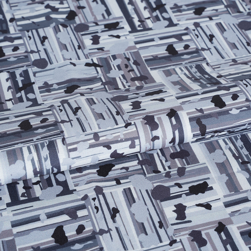 100D*40S Kapas Sutera Sejuk Abstrak Positif dan Fabrik Percetakan Digital Blok Negatif